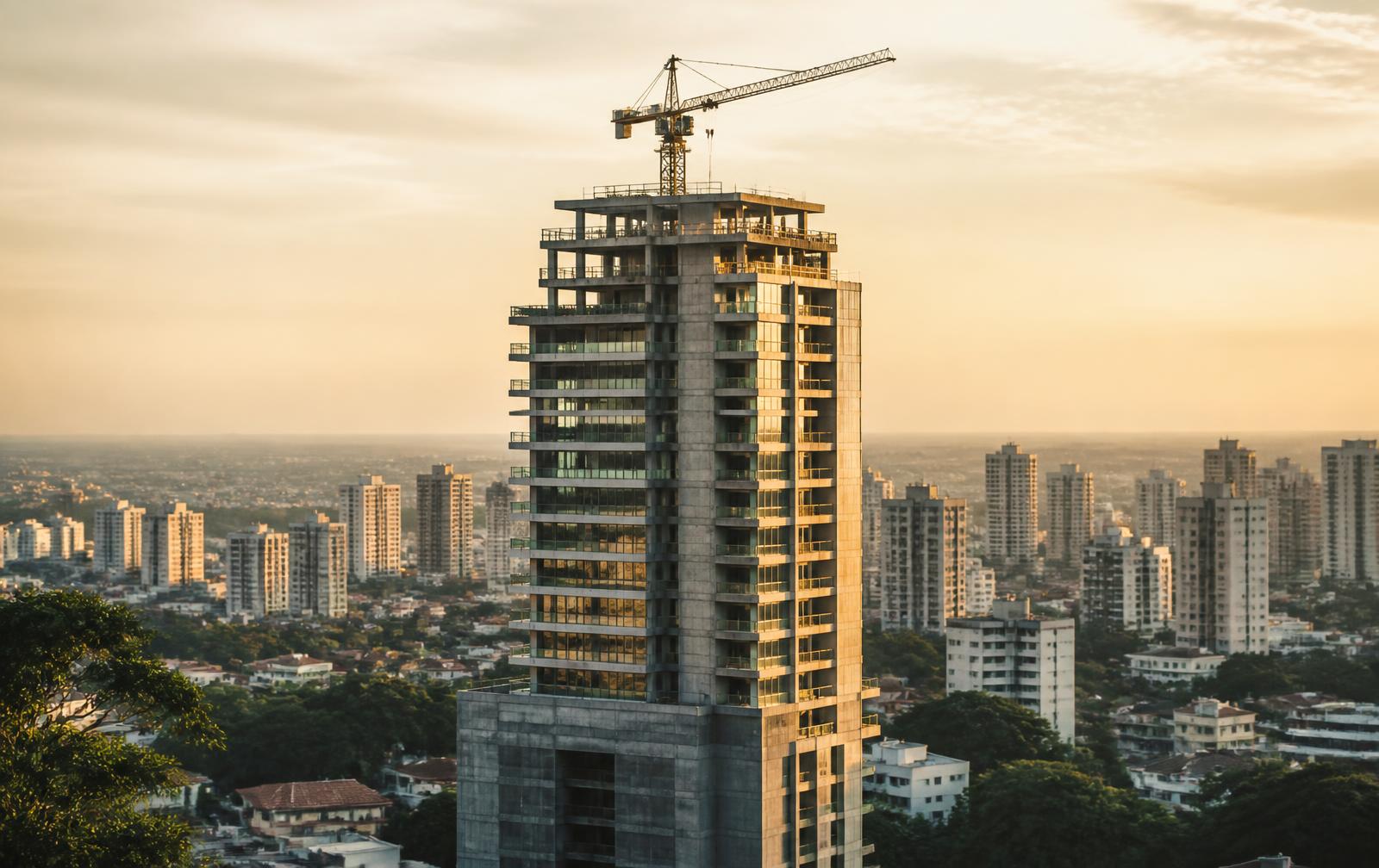 Loteamento em implantação, com vias abertas em plano aberto